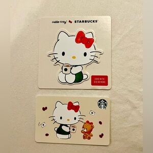 Hello Kitty Starbucks Giftcards set of 2